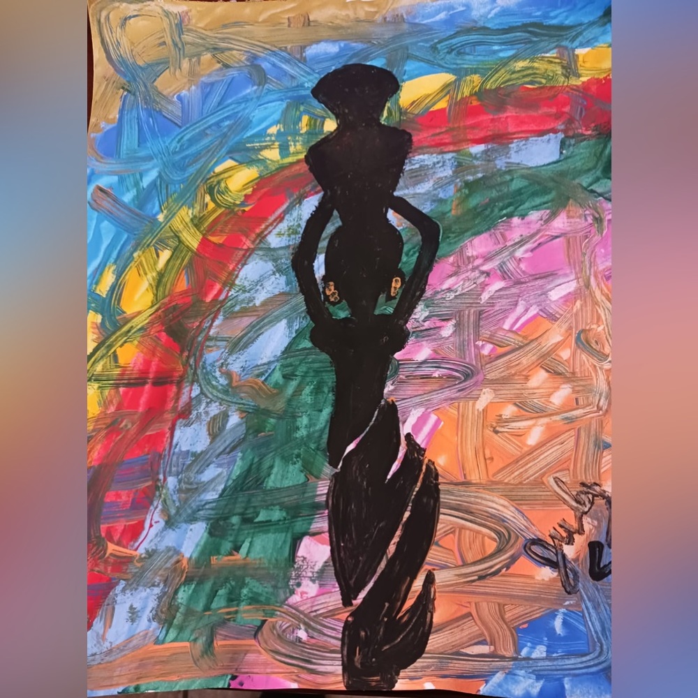 Acrylic painting “ walking towards abundance “